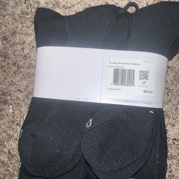 Nike dri fit socks 6 pairs black - Picture 3 of 5